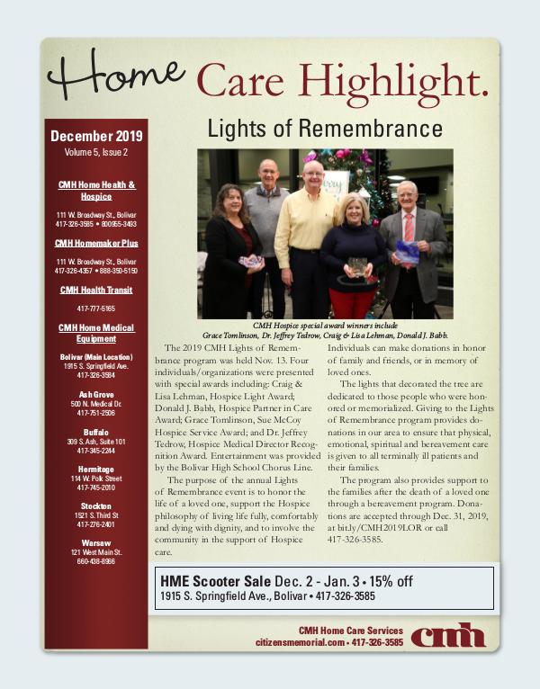 home health services newsletter is published bi-annually