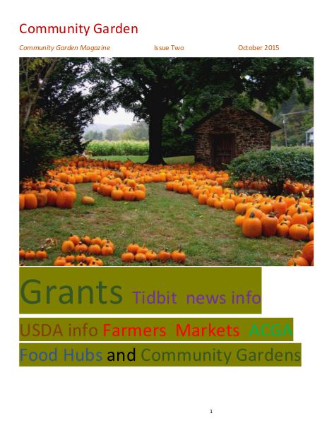 Community Garden Magazine Issue Two October 2015 Joomag Newsstand