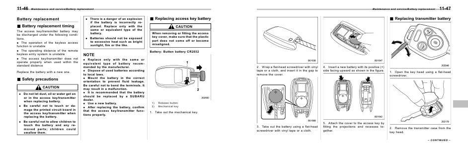 Subaru Forester Outback Impreza Key Fob Battery Replacement Diy Youtube