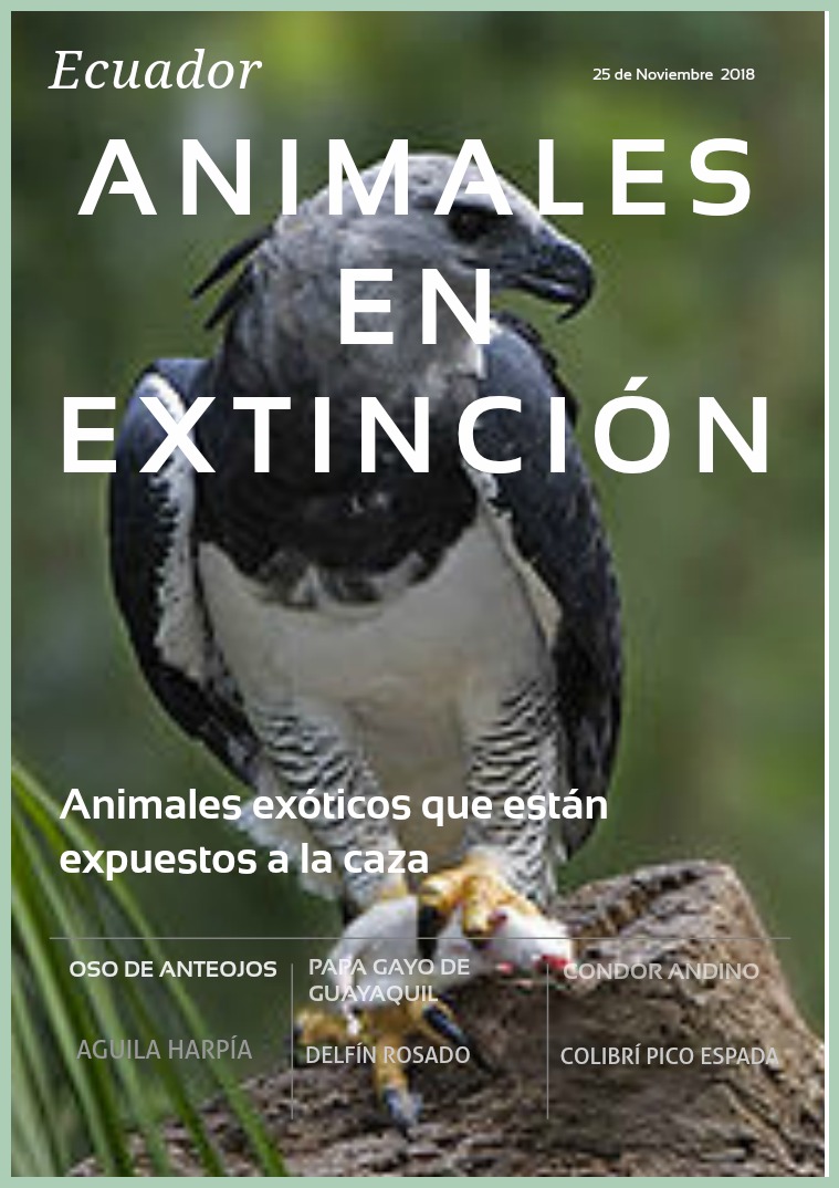 Animales En Extincion Animales En Extincion Ecuador Joomag Kiosk