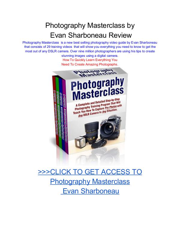 photography masterclass evan sharboneau