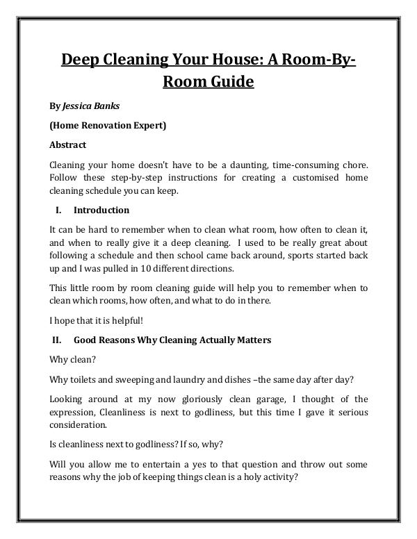 Deep Cleaning Your House A Room By Room Guide Deep Cleaning