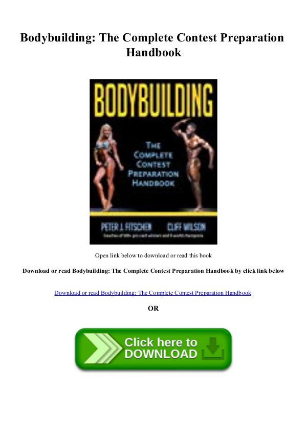 Best Pdf Download Bodybuilding The Complete Contest Preparation