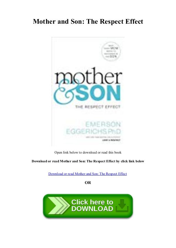 Pdf Ballard Reading Book Mother And Son The Respect Effect